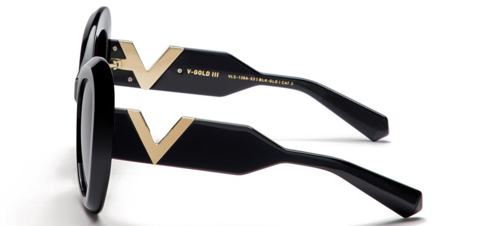 Valentino V - GOLD - III Occhiali da sole VLS-138A-53 BLK - GLD